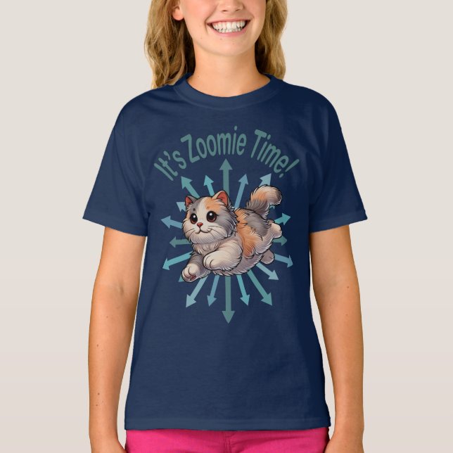 T-shirt C'est Zoomie Time Dilute Calico Cat (Devant)