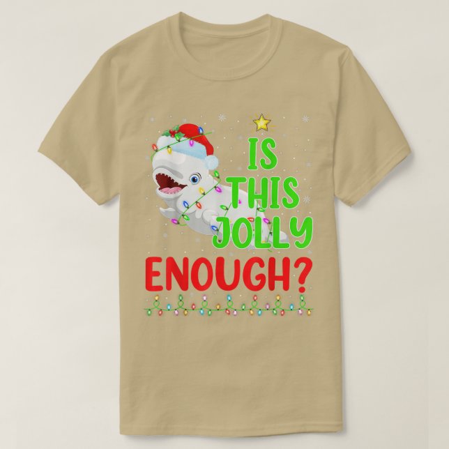 T-shirt Cet Arbre De Noël Drôle Est Cette Baleine De Belug (Design devant)