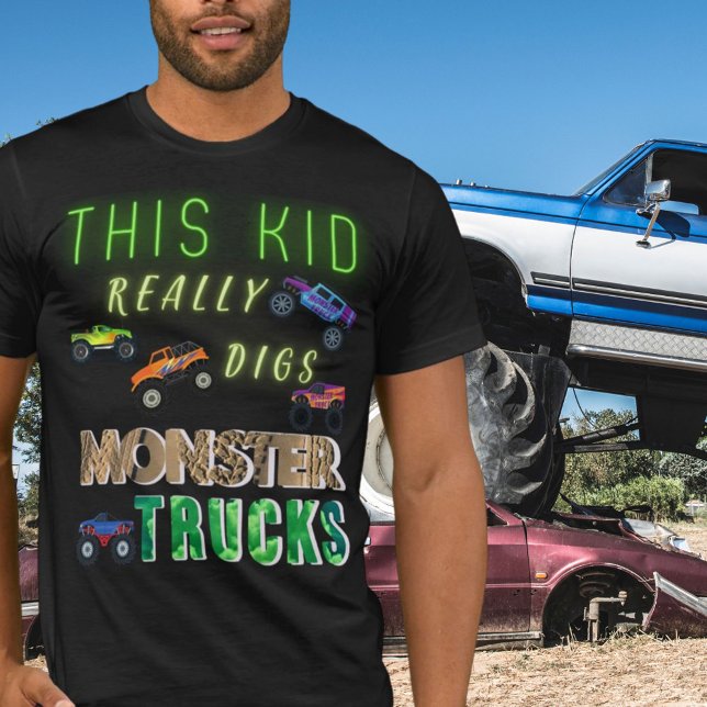 T-shirt Cet Enfant A Vraiment Digéré Des Camions Monster (Créateur téléchargé)