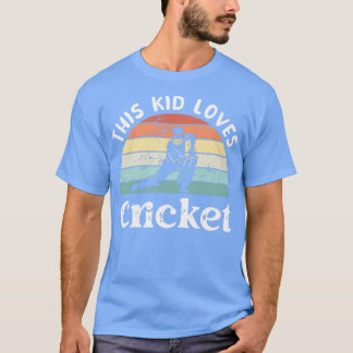 T-shirt Cet Enfant aime Cricket Boys Girls Gift
