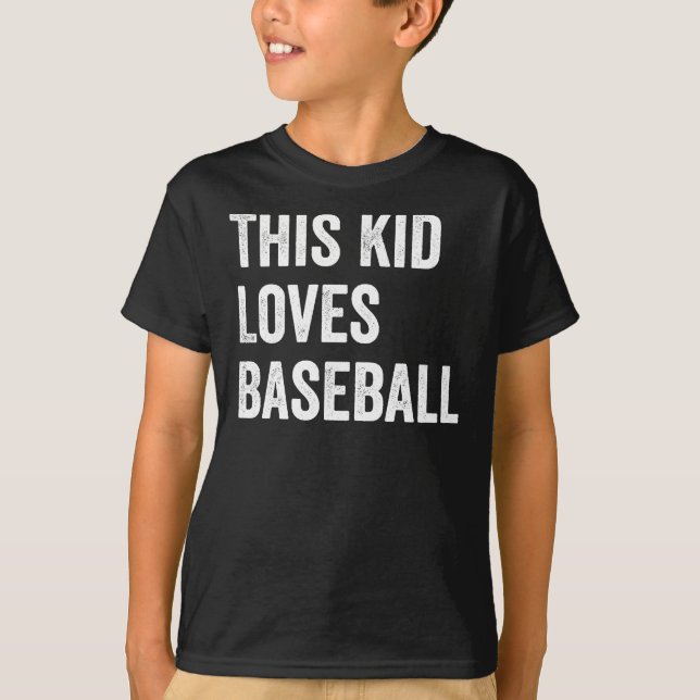 T-shirt Cet Enfant Aime L'Amoureux Du Baseball (Devant)