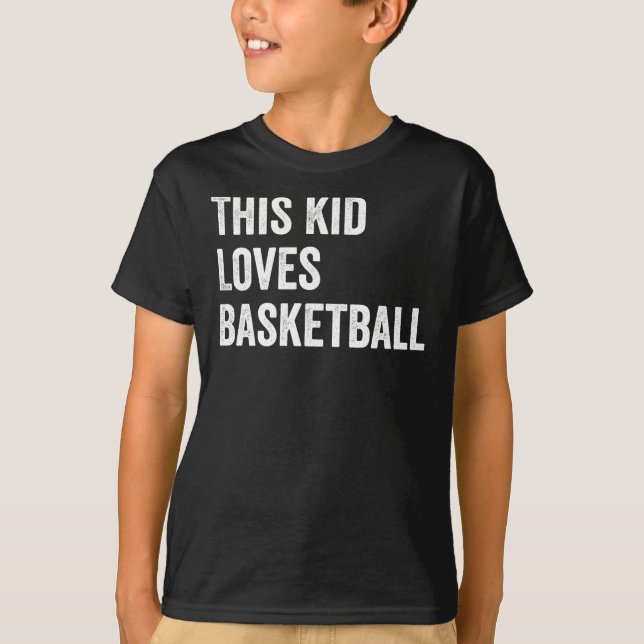 T-shirt Cet Enfant Aime L'Amoureux Du Basket (Devant)