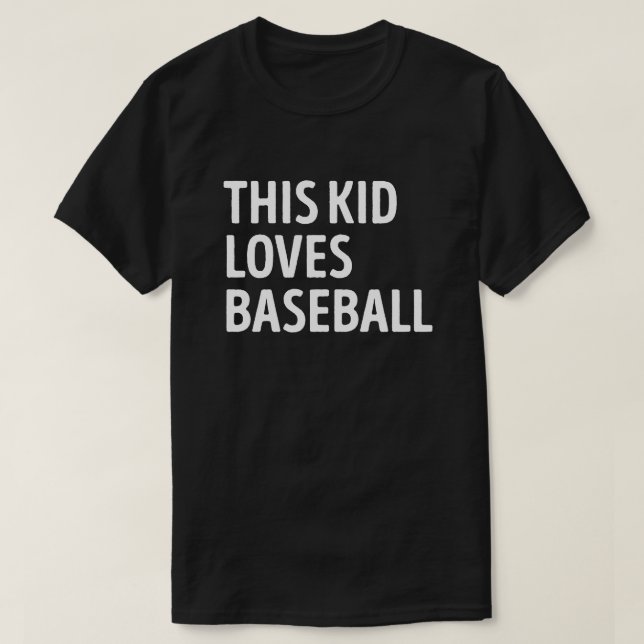 T-shirt Cet Enfant Aime Le Joueur De Baseball (Design devant)