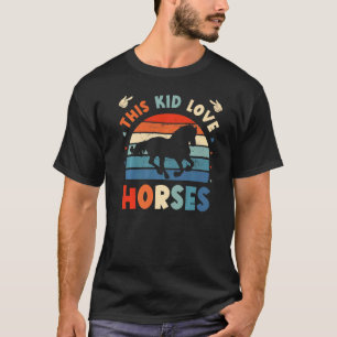 T-shirt Cet enfant aime l'équitation Cavalier Éleveur Eq