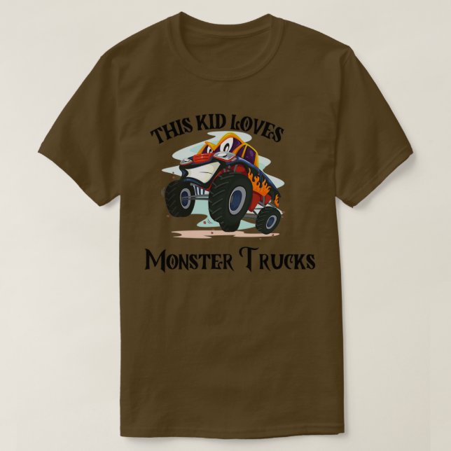 T-shirt Cet Enfant Aime Les Camions Monster Cadeau Adorabl (Design devant)