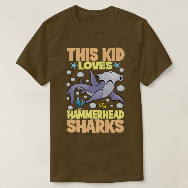 T-shirt Cet enfant aime les requins-marteaux I Enfants Req (Design devant)