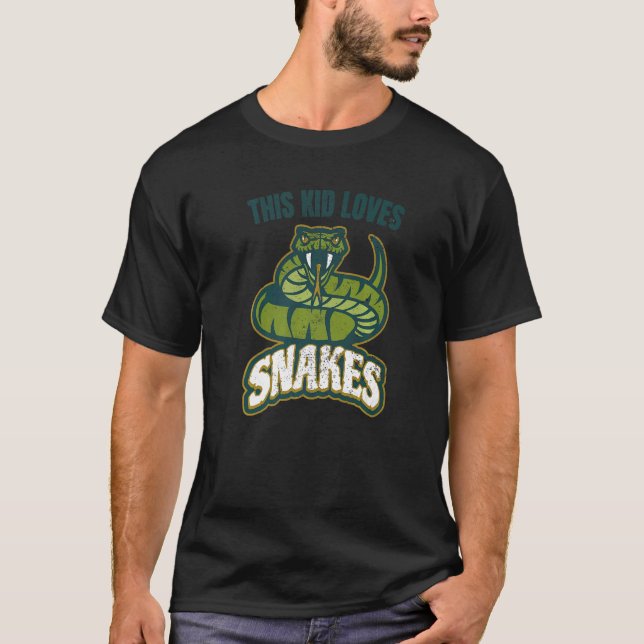 T-shirt Cet Enfant Aime Les Serpents Citation Viper Graphi (Devant)