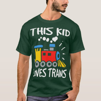 T-shirt Cet Enfant Aime Les Trains Les Chemins De Fer Pour