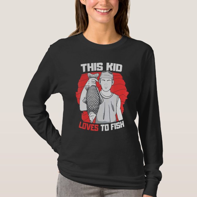 T-shirt Cet Enfant Aime Pêcher (Devant)
