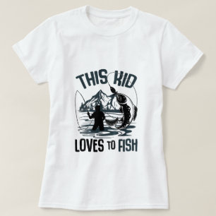 T-shirt Cet Enfant Aime Pêcher Les Garçons De Pêche