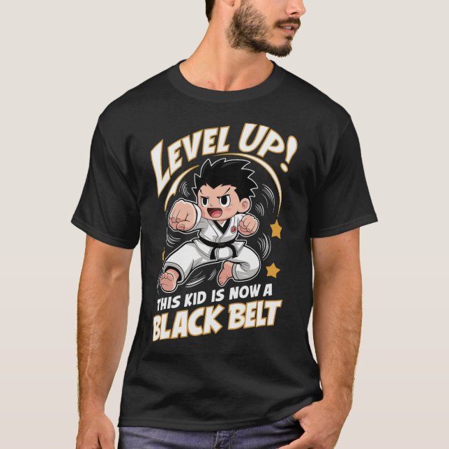 T-shirt Cet Enfant Est Aujourd'Hui Un Noir Karate Hapkido  (Devant)