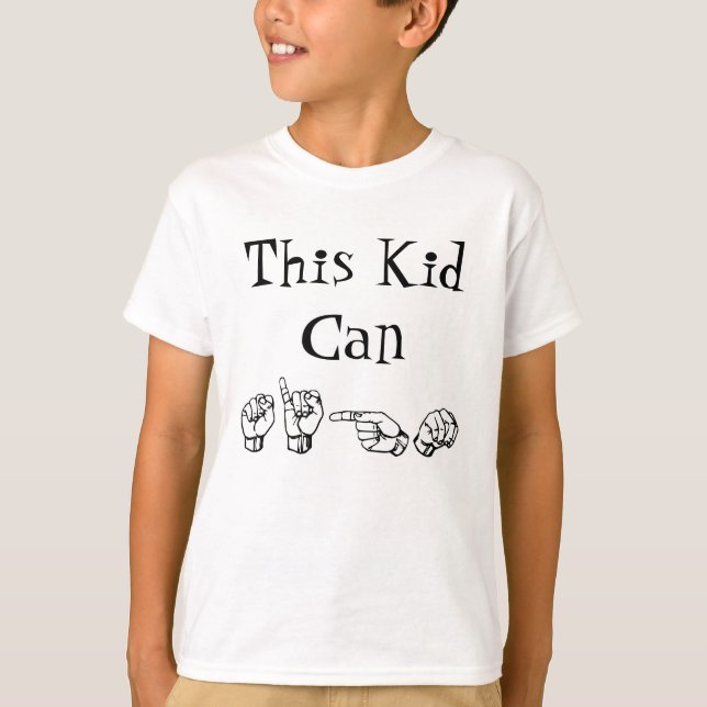 T-shirt Cet enfant peut signer (Devant)