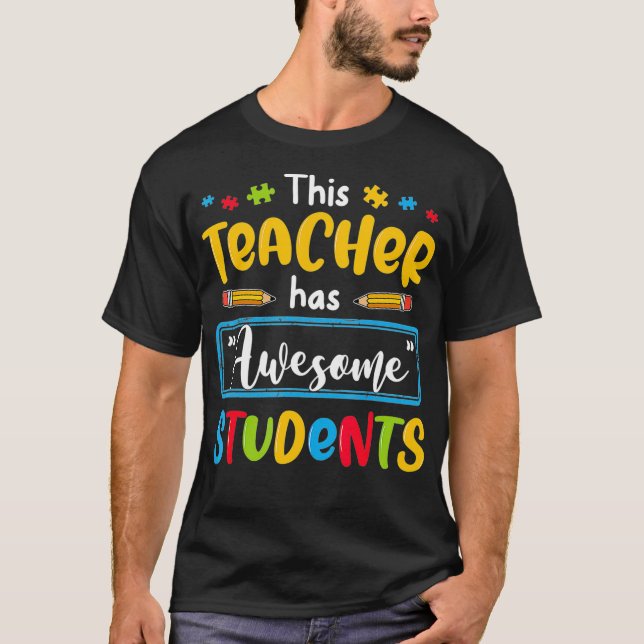 T-shirt Cet Enseignant A Des Étudiants Géniaux SPEED Autis (Devant)