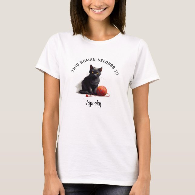 T-shirt Cet Homme Appartient Au Chat Personnalisé (Devant)