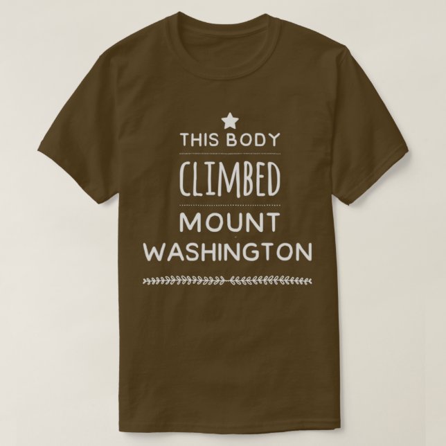 T-shirt Cet organisme a grimpé le Mont Washington Design (Design devant)