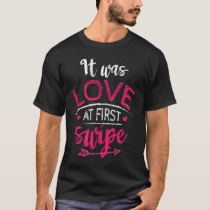 T-shirt C'était l'amour au premier coup de balai Couple Ma