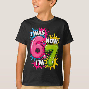 T-shirt C'était mon anniversaire 6 7 ans 67 mème enfants 7