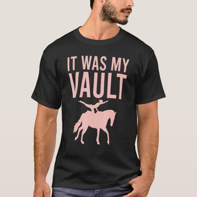 T-shirt C'Était Mon Casier Vaulte Cheval Équitation (Devant)