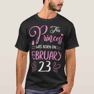 T-shirt C'Était Né Le Février 23 Joyeux Anniversaire Pour