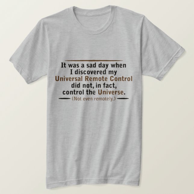T-shirt c'était un jour triste… (Design devant)
