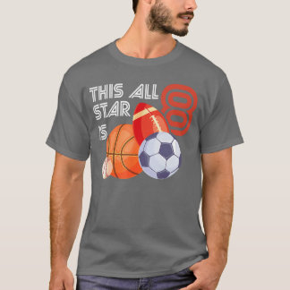 T-shirt Cette All Star a 8 ans pour son anniversaire Baske