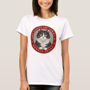 T-shirt Cette chatte sans enfants pour Kamala
