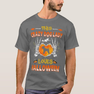 T-shirt Cette Dingue Dame Chien Doux Revêtue De Roue Amour