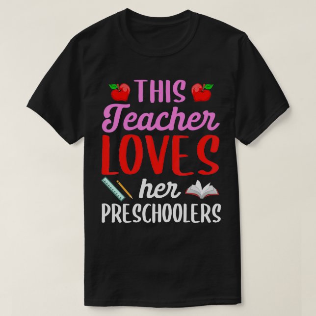 T-shirt Cette Enseignante Aime Son Enseignant De L'École D (Design devant)