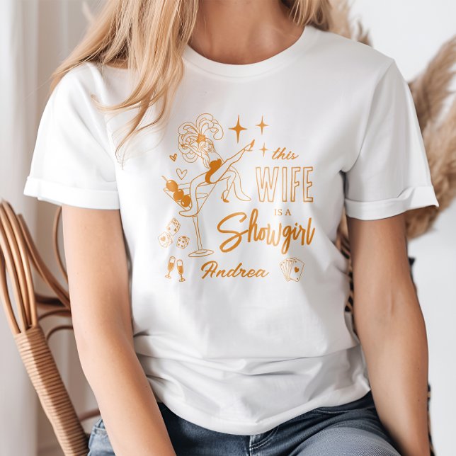 T-shirt Cette épouse est une showgirl, week-end de bachelo (Créateur téléchargé)