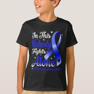 T-shirt Cette famille Personne ne combat seul Alopecia sen