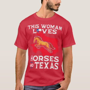 T-shirt Cette Femme Aime Les Chevaux Texas