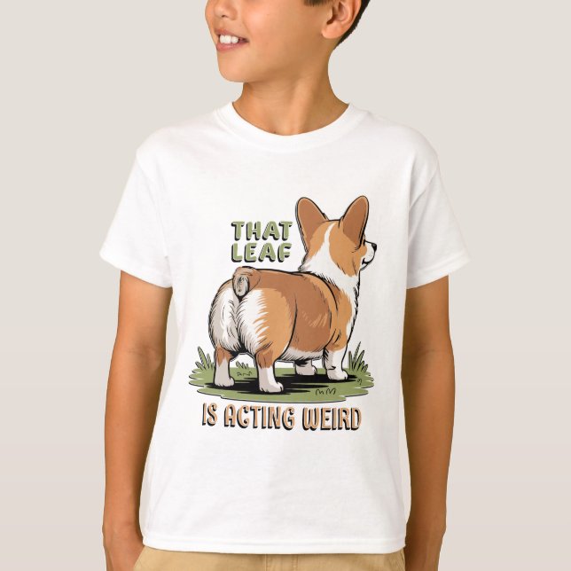 T-shirt Cette feuille se comporte bizarrement (Devant)
