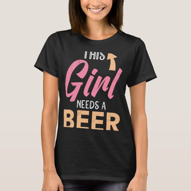 T-shirt Cette fille a besoin de vacances en bière Spring B (Devant)