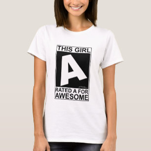 T-shirt Cette fille a évalué A pour impressionnant