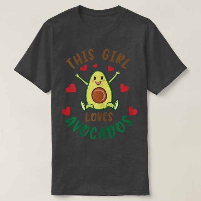 T-shirt Cette fille adore Avocados863 (Design devant)