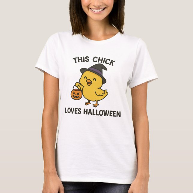 T-shirt Cette fille adore Halloween drôle (Devant)