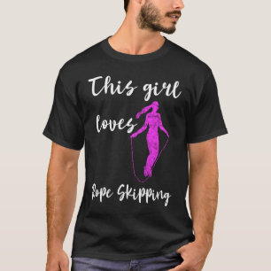 T-shirt Cette fille adore la corde saut de la corde saut d