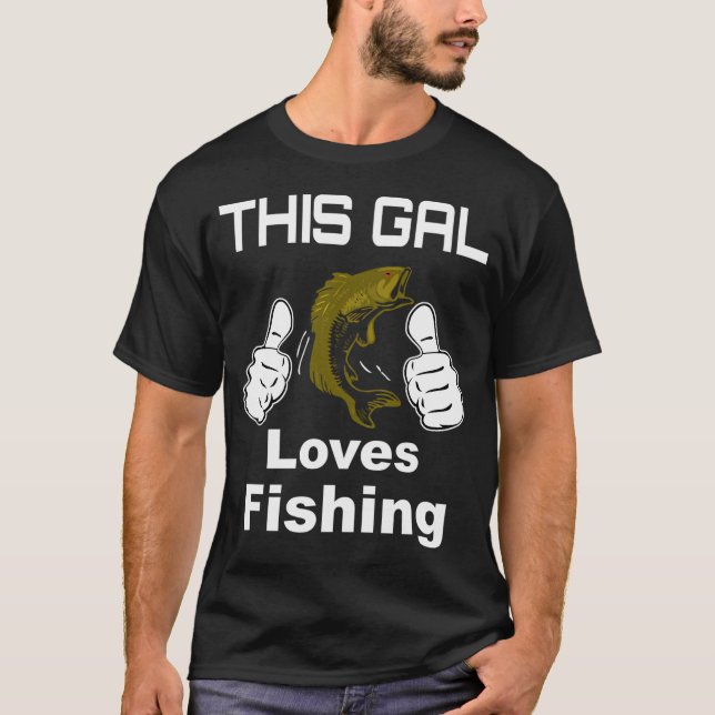 T-shirt Cette fille adore la pêche (Devant)