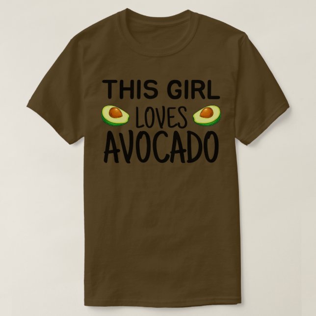 T-shirt Cette fille adore l'avocat (Design devant)