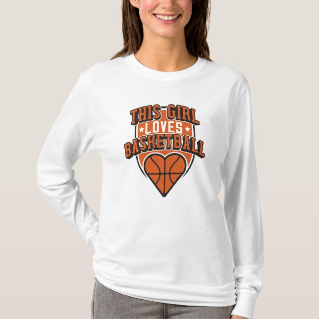 T-shirt cette fille adore le basket-ball (Devant)