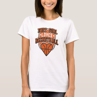 T-shirt cette fille adore le basket-ball