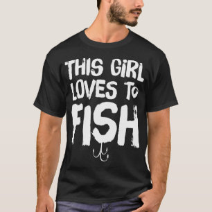 T-shirt Cette fille adore pêcher - amoureuse de la pêche