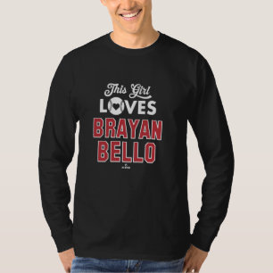 T-shirt Cette fille aime Brayan Bello Boston Baseball MLBP