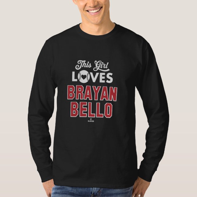 T-shirt Cette fille aime Brayan Bello Boston Baseball MLBP (Devant)