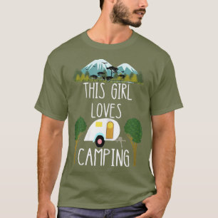 T-shirt Cette fille aime Camping RV Teardrop Trailer