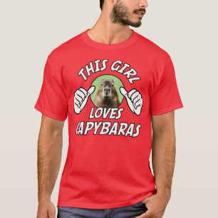 T-shirt Cette Fille Aime Capybaras Funny Capybara