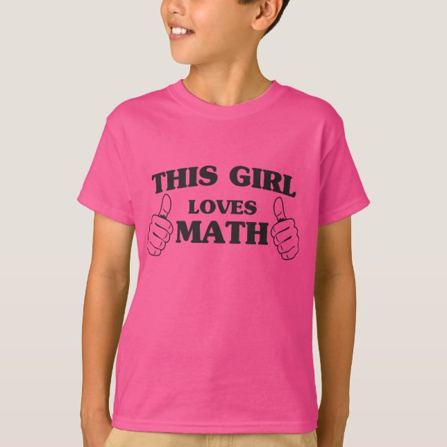 T-shirt Cette fille aime des maths (Devant)