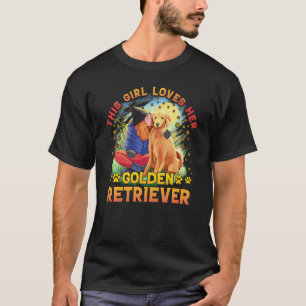 T-shirt Cette fille aime dire que son chien est un Golden