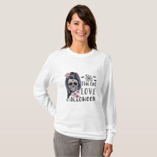 T-shirt Cette fille aime Halloween