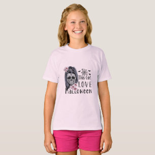 T-shirt Cette fille aime Halloween